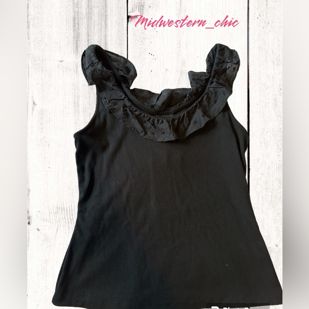 NWT Who What Wear | Ribbed Ruffle Tank